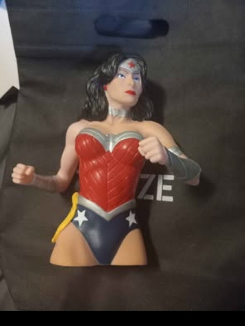 Wonder Woman Red and Blue Bust Decorative Figurine